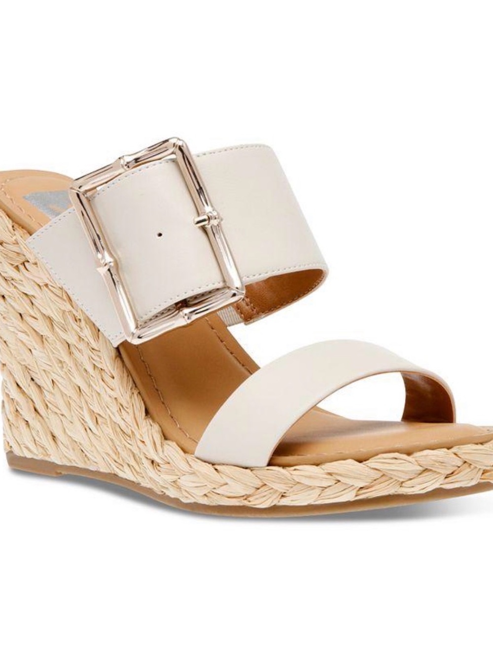 Dolce Vida Lee Lee Cream Espadrille Wedge Sandals with Buckle size 7